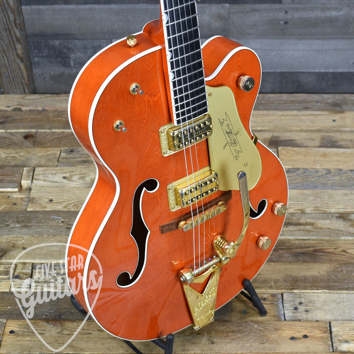 Pre-Owned Gretsch Chet Atkins G6120 - Orange Stain with Hardshell Case