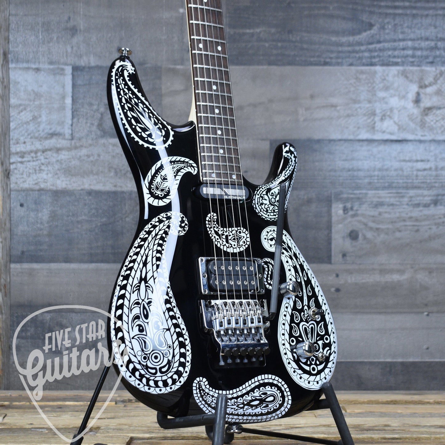 Pre-Owned Ibanez Joe Satriani JS1BKP - Black Paisley with Hardshell Case
