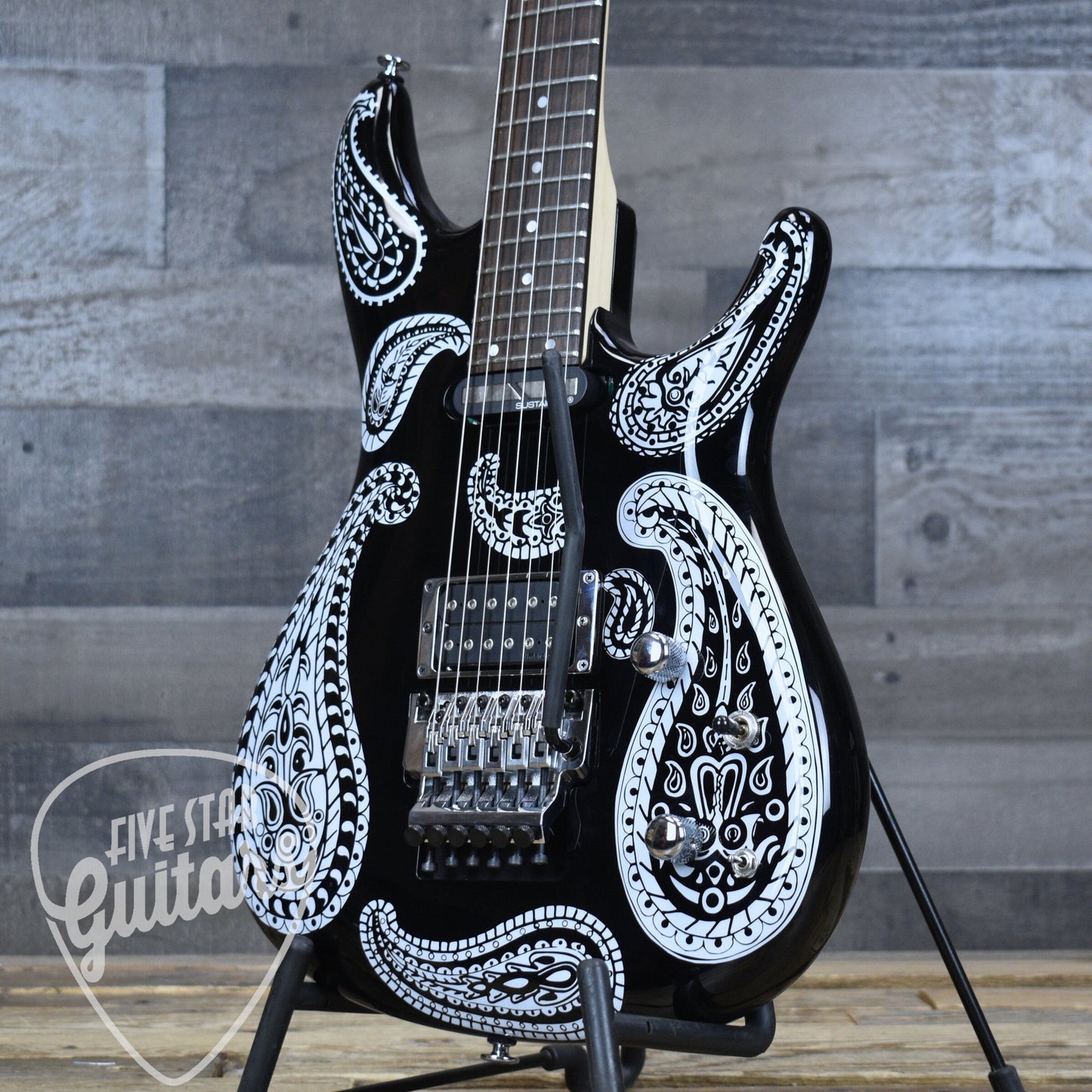 Pre-Owned Ibanez Joe Satriani JS1BKP - Black Paisley with Hardshell Case