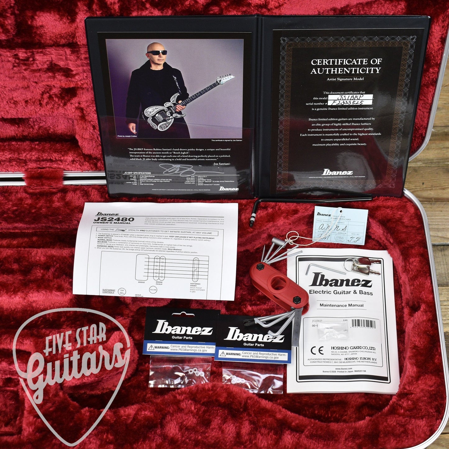 Pre-Owned Ibanez Joe Satriani JS1BKP - Black Paisley with Hardshell Case