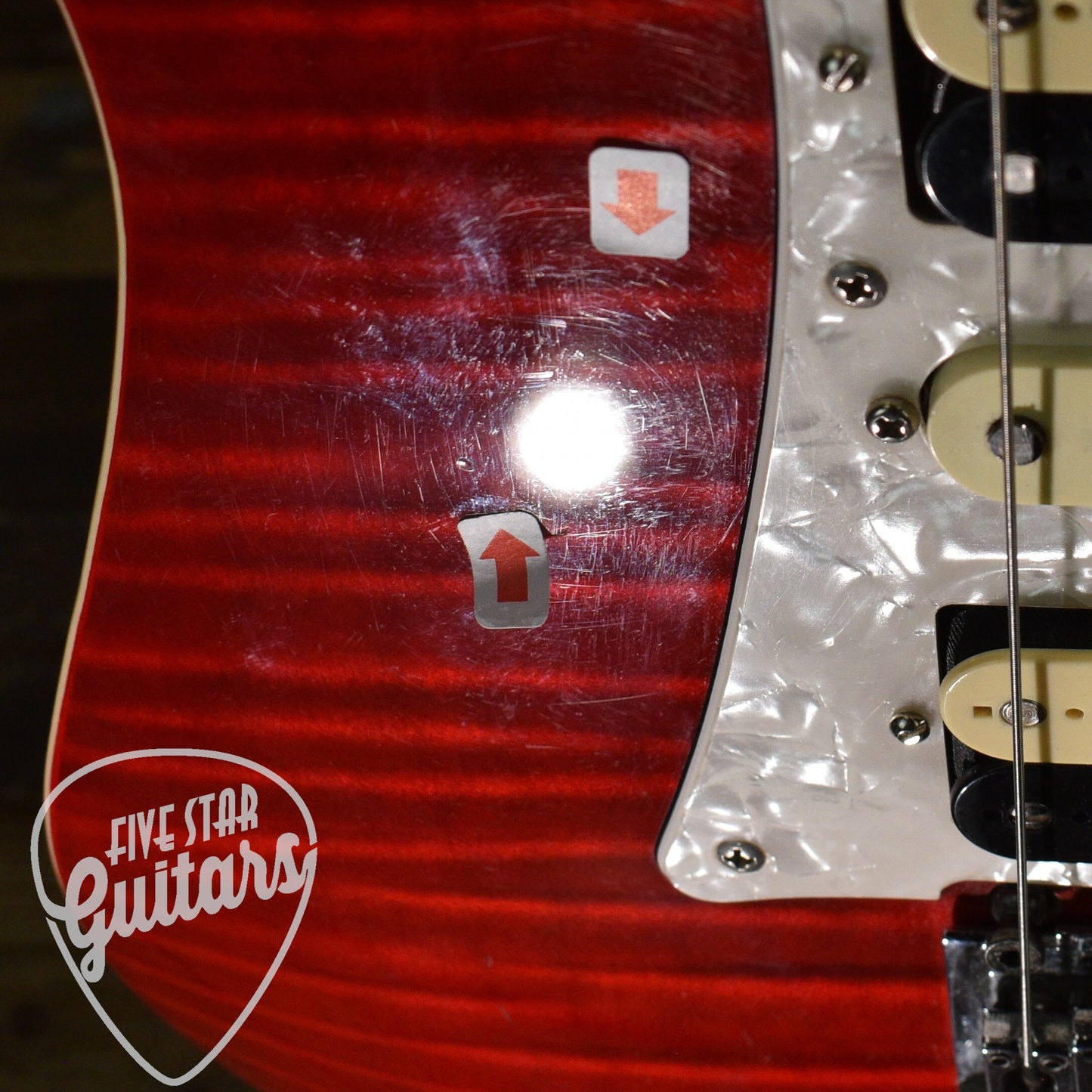 Pre-Owned Ibanez RT650GF - Transparent Red with Hardshell case