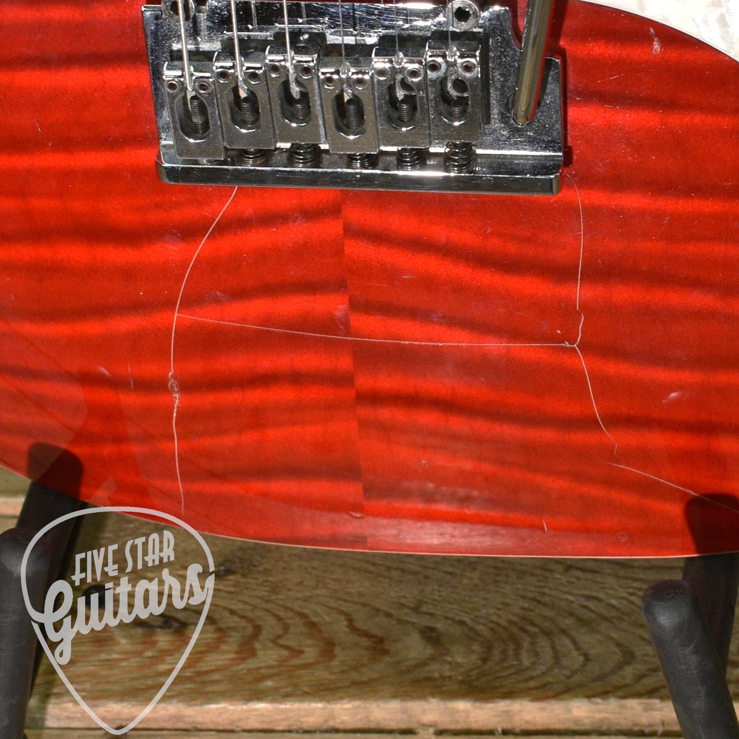 Pre-Owned Ibanez RT650GF - Transparent Red with Hardshell case