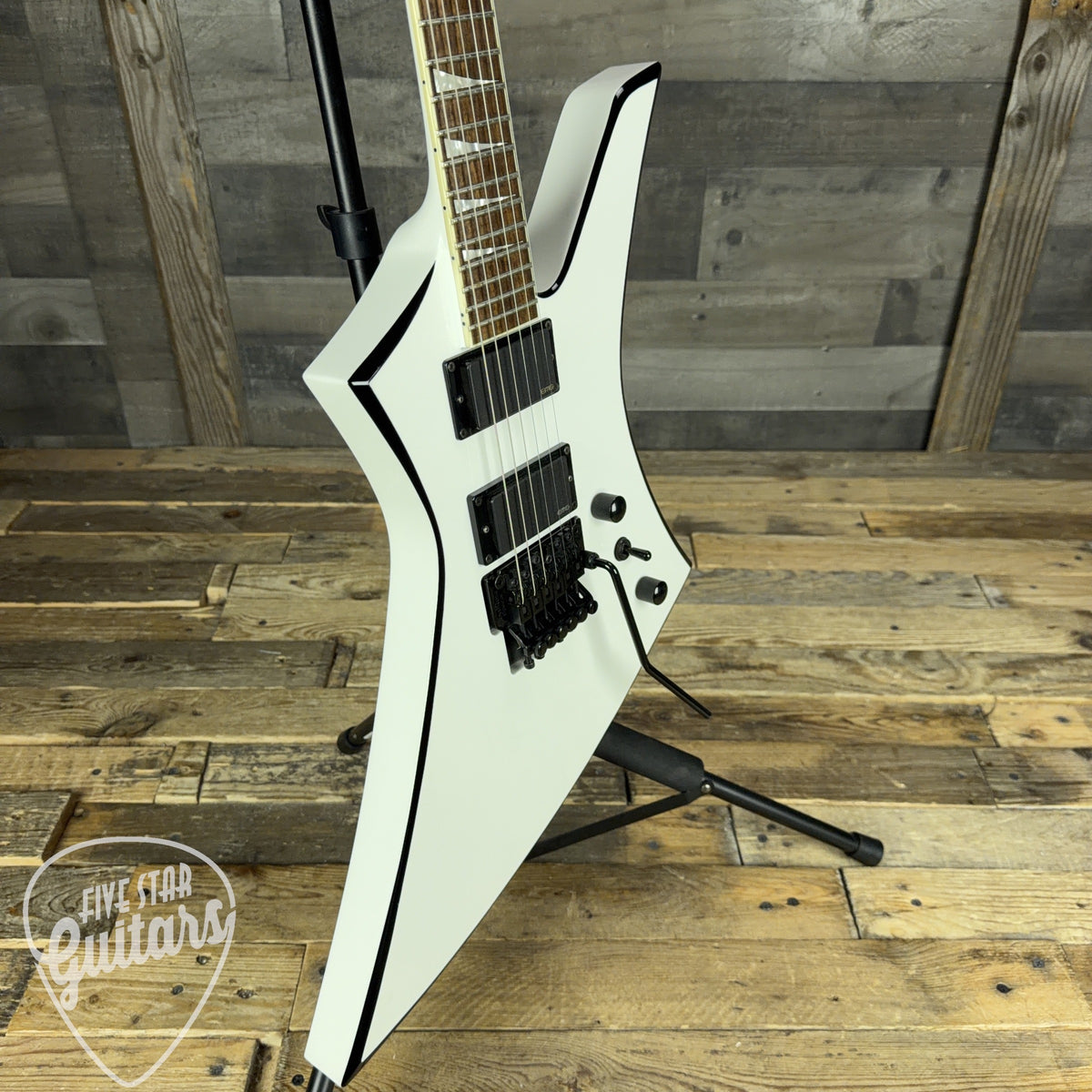 Pre-Owned Jackson X Series Kelly KEXMG - White with Black Bevels with Hard Shell Case