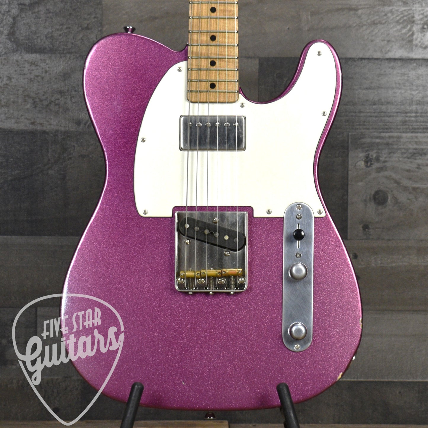 Pre-Owned LsL Instruments Bad Bone 1-Purple Sparkle  Relic with Hardshell Case