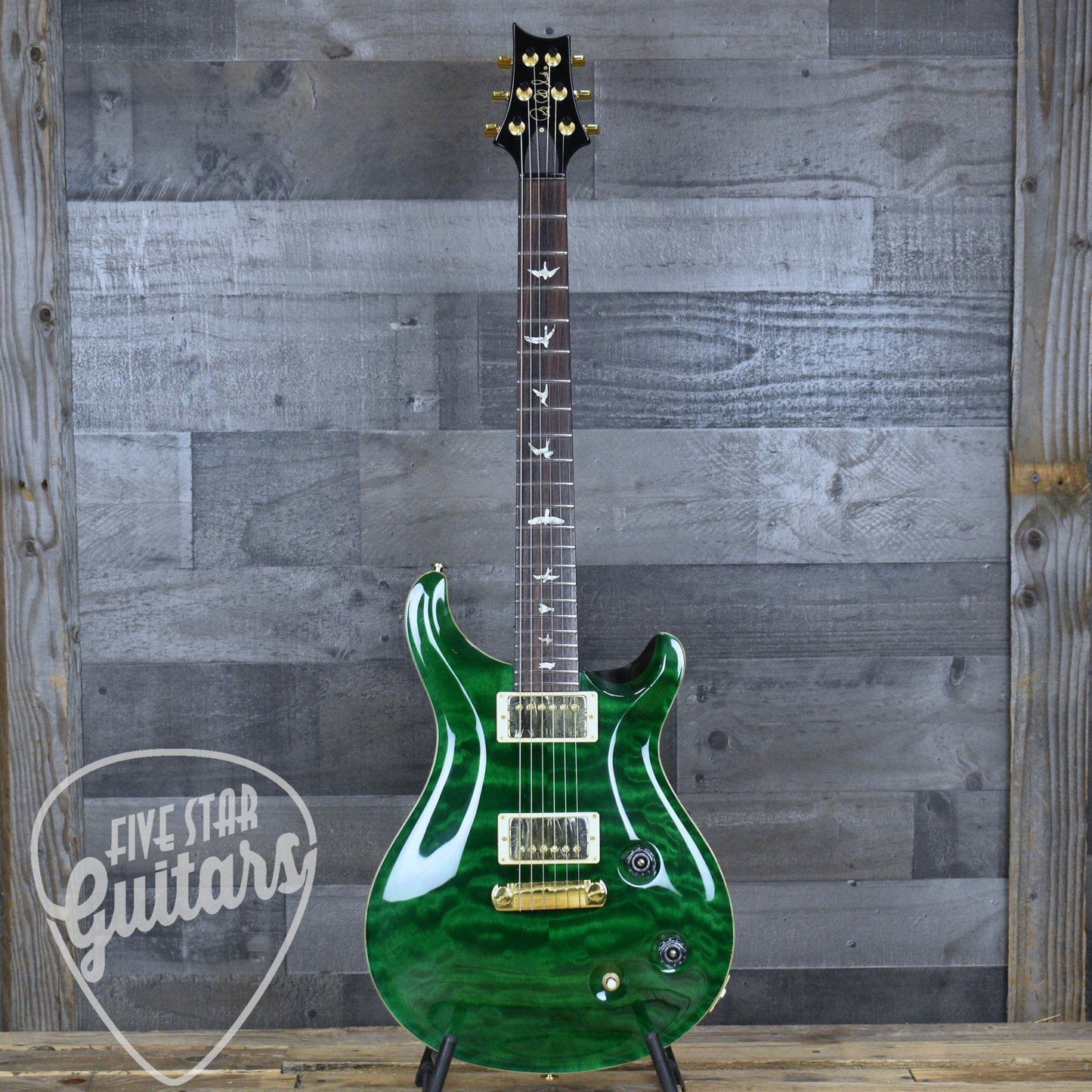 Pre-Owned PRS Custom 22 Stoptail 20th Anniversary - Emerald Green with Hard Shell Case
