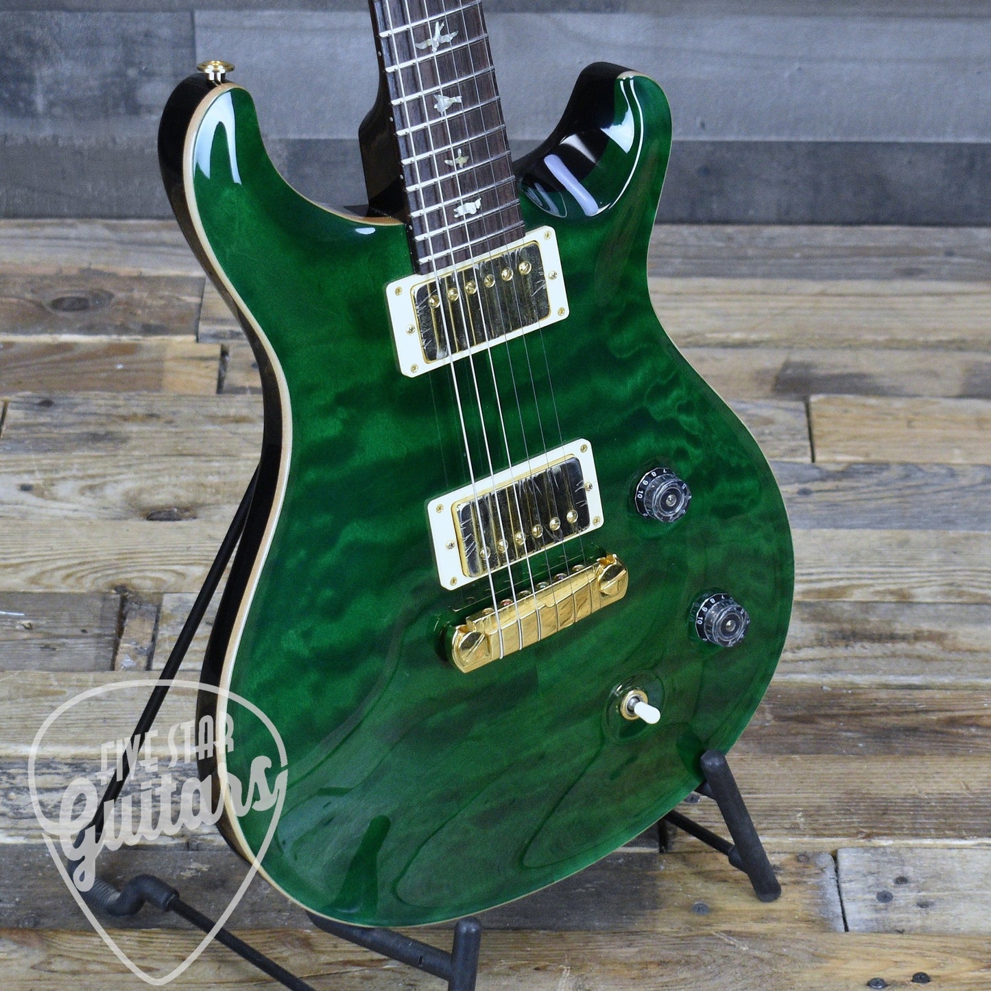 Pre-Owned PRS Custom 22 Stoptail 20th Anniversary - Emerald Green with Hard Shell Case