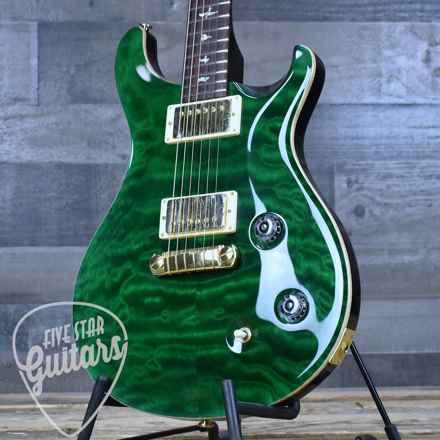 Pre-Owned PRS Custom 22 Stoptail 20th Anniversary - Emerald Green with Hard Shell Case