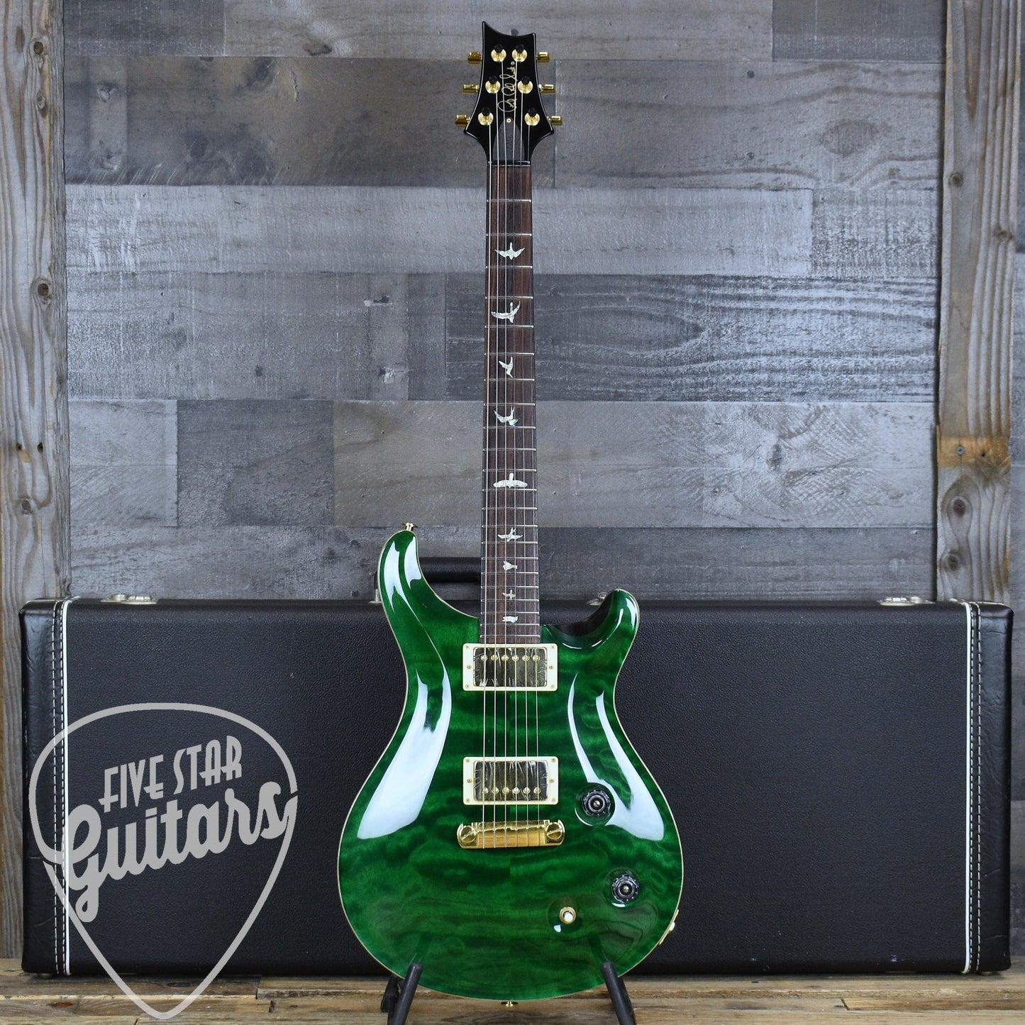 Pre-Owned PRS Custom 22 Stoptail 20th Anniversary - Emerald Green with Hard Shell Case