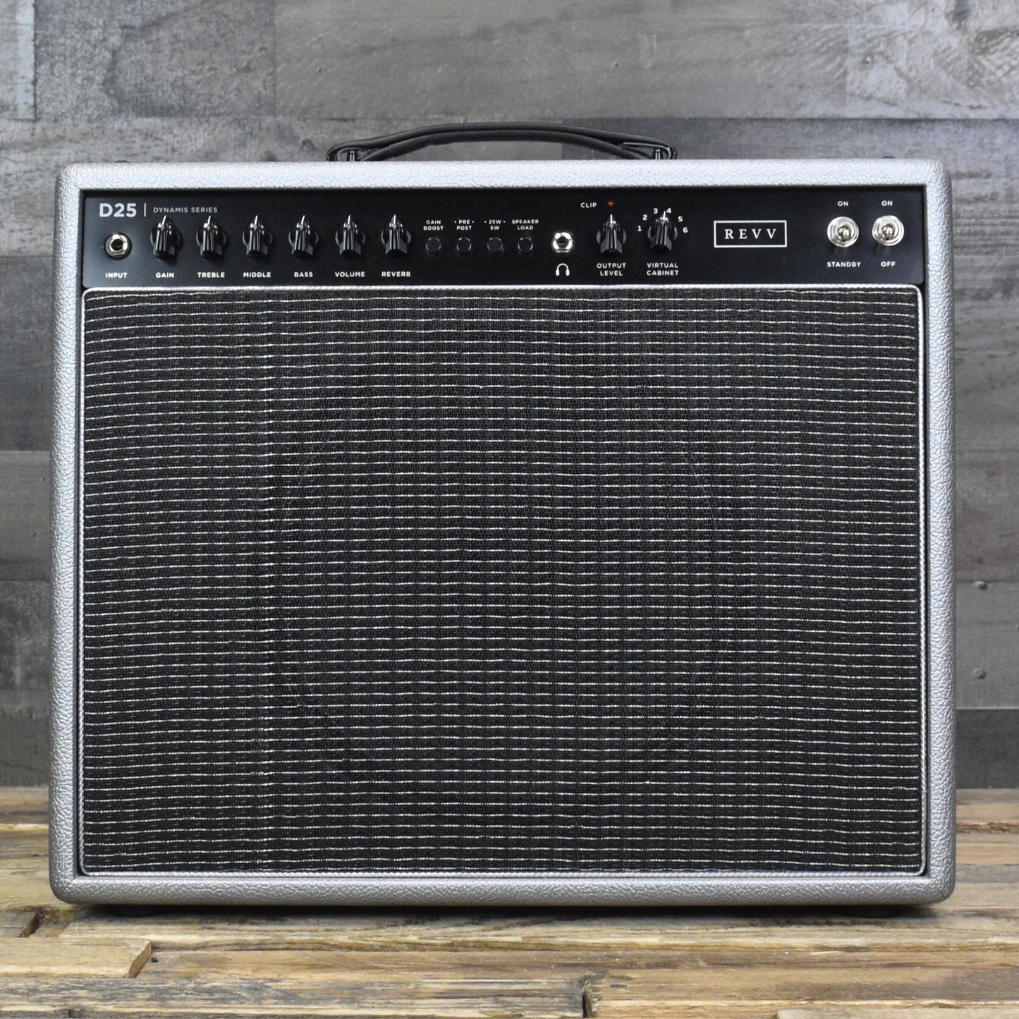 Pre-Owned Revv Dynamis Series D25 1x12 Combo Five Star Guitars Exclusive - Silver Tolex with Black Grill