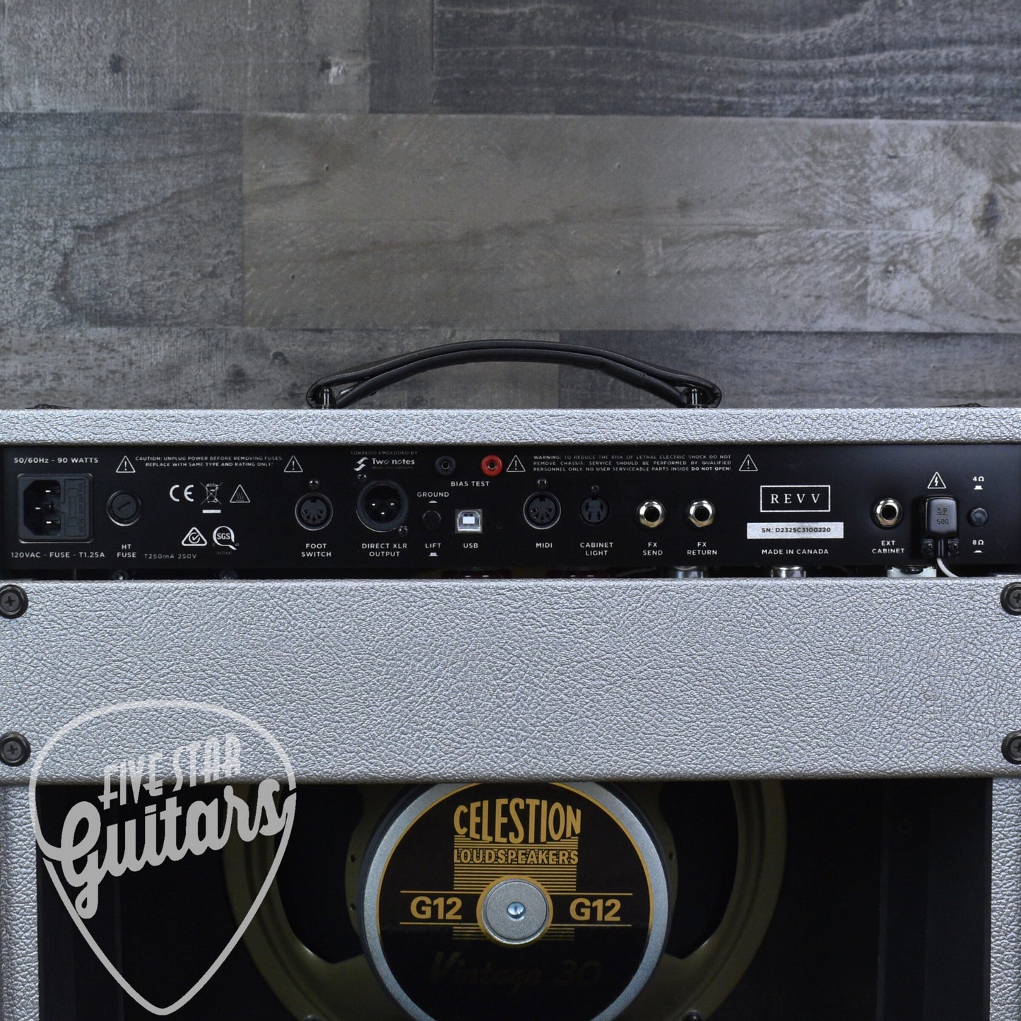 Pre-Owned Revv Dynamis Series D25 1x12 Combo Five Star Guitars Exclusive - Silver Tolex with Black Grill