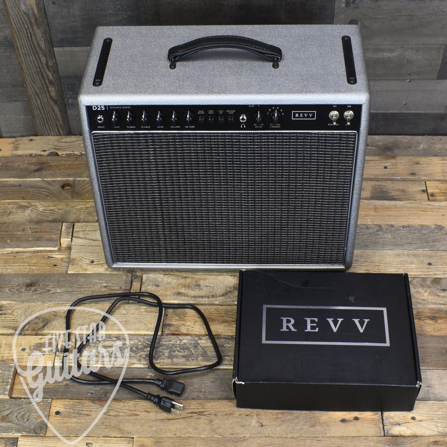 Pre-Owned Revv Dynamis Series D25 1x12 Combo Five Star Guitars Exclusive - Silver Tolex with Black Grill