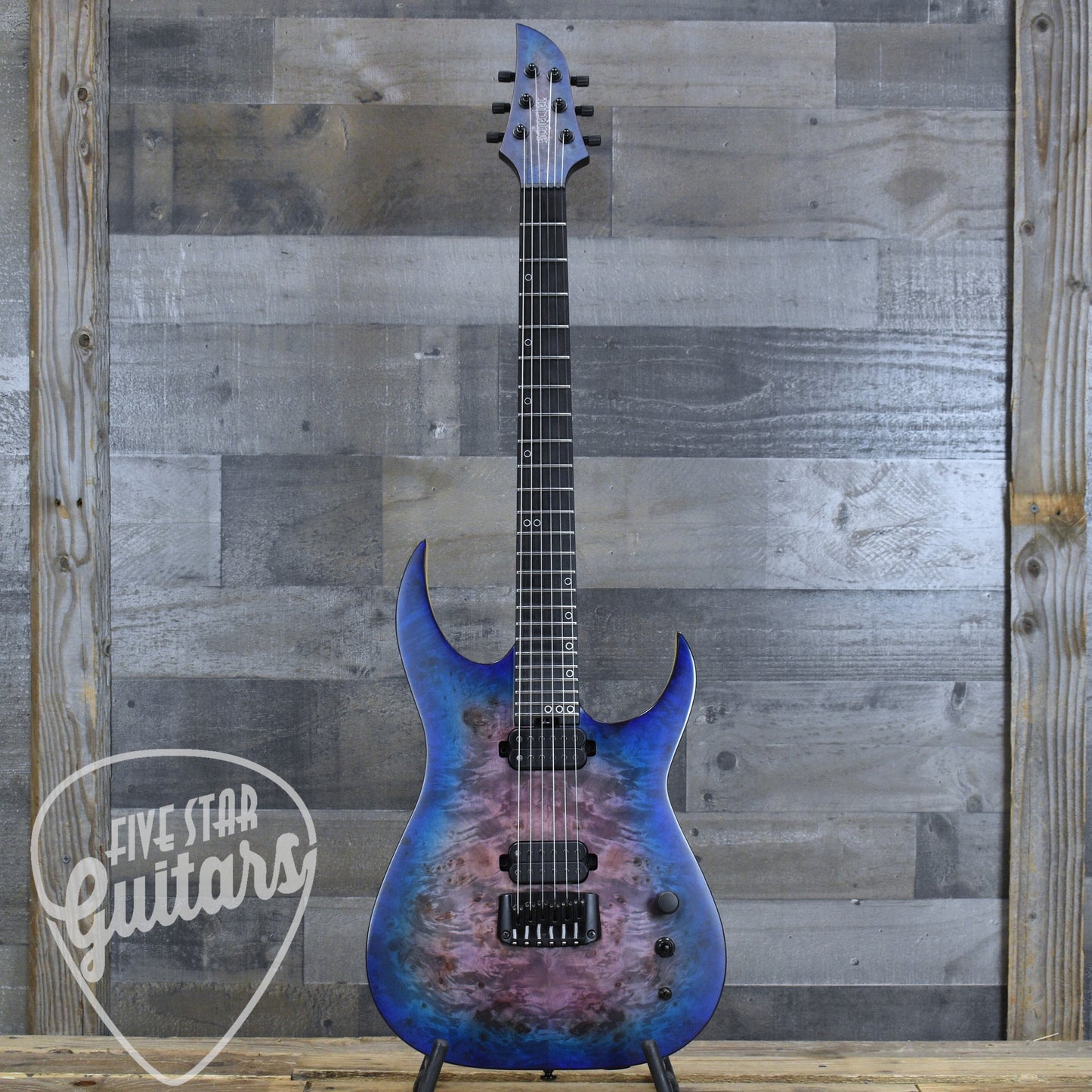 Pre-Owned Schecter Keith Merrow Signature KM-6 Mk-III - Blue Crimson with Hardshell Case