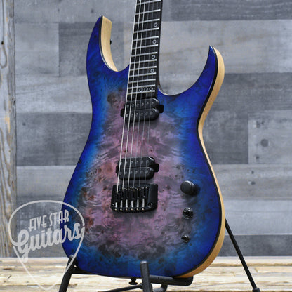 Pre-Owned Schecter Keith Merrow Signature KM-6 Mk-III - Blue Crimson with Hardshell Case