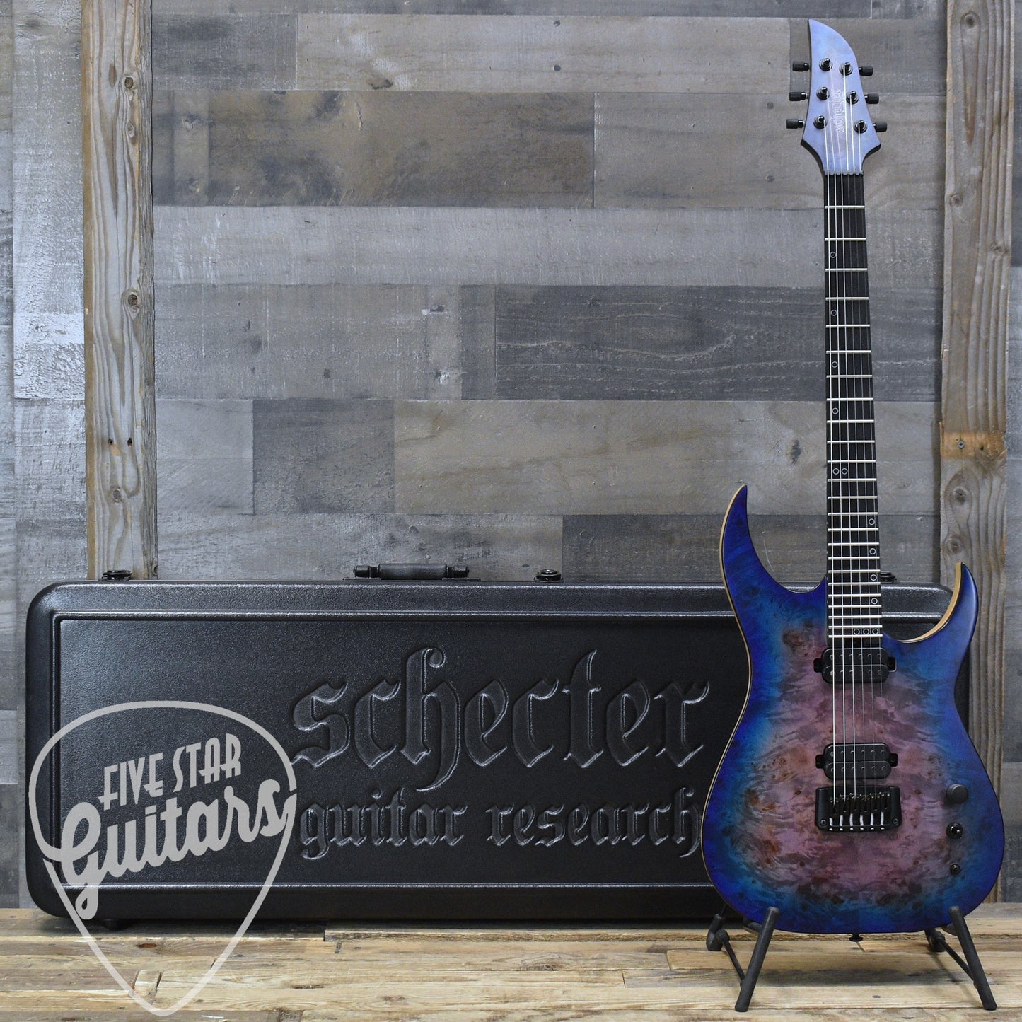 Pre-Owned Schecter Keith Merrow Signature KM-6 Mk-III - Blue Crimson with Hardshell Case