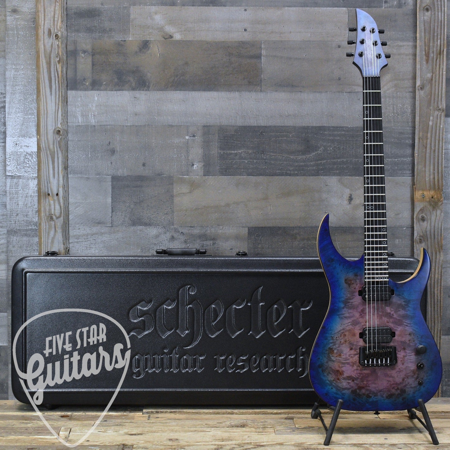 Pre-Owned Schecter Keith Merrow Signature KM-6 Mk-III - Blue Crimson with Hardshell Case
