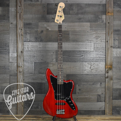 Pre-Owned Squier Vintage Modified Jaguar Bass - Crimson Red Trasparent