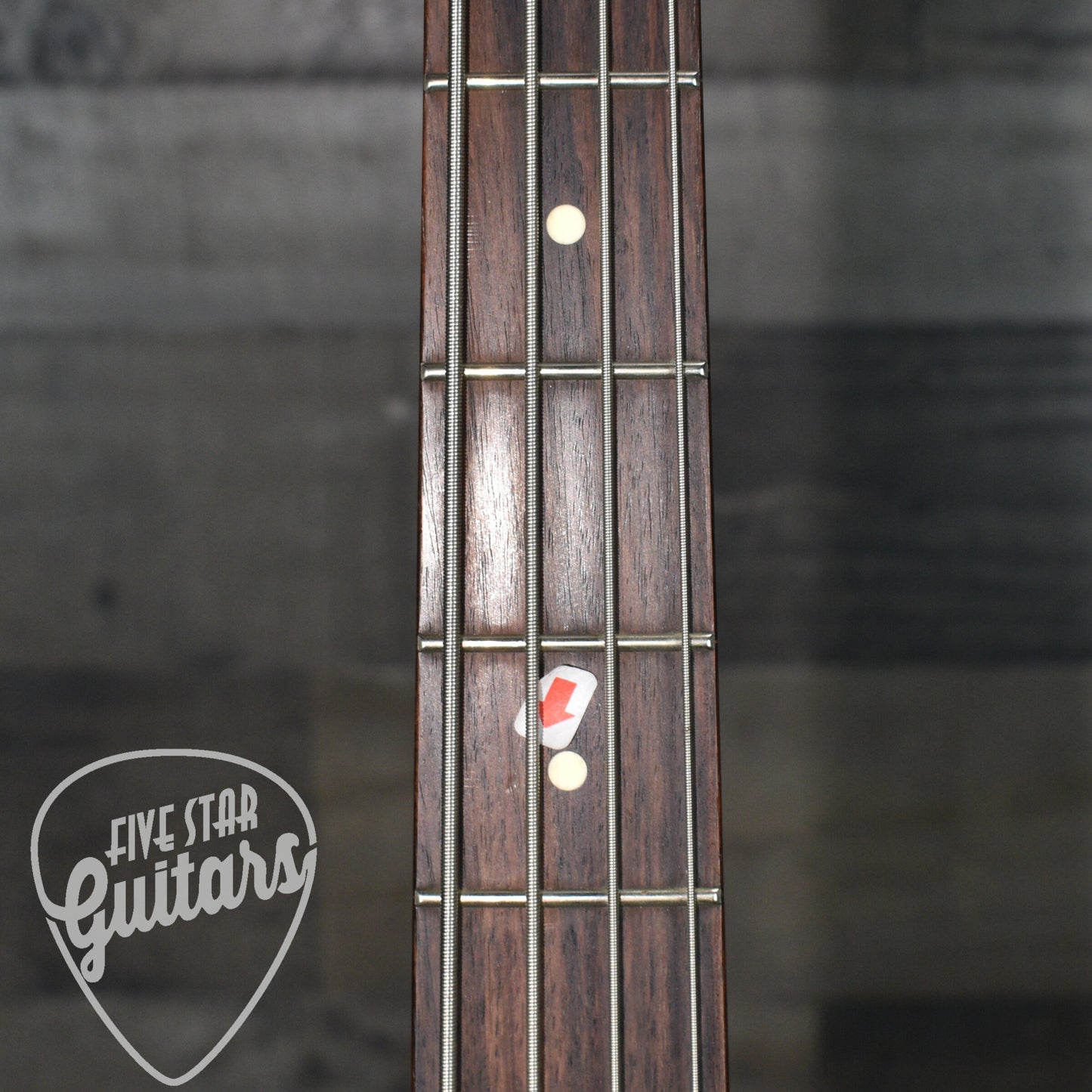Pre-Owned Squier Vintage Modified Jaguar Bass - Crimson Red Trasparent