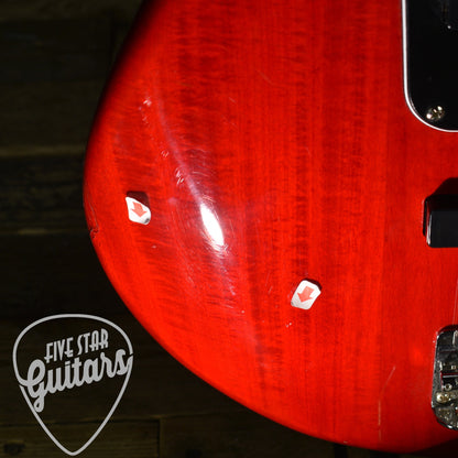 Pre-Owned Squier Vintage Modified Jaguar Bass - Crimson Red Trasparent