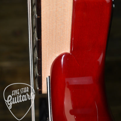 Pre-Owned Squier Vintage Modified Jaguar Bass - Crimson Red Trasparent
