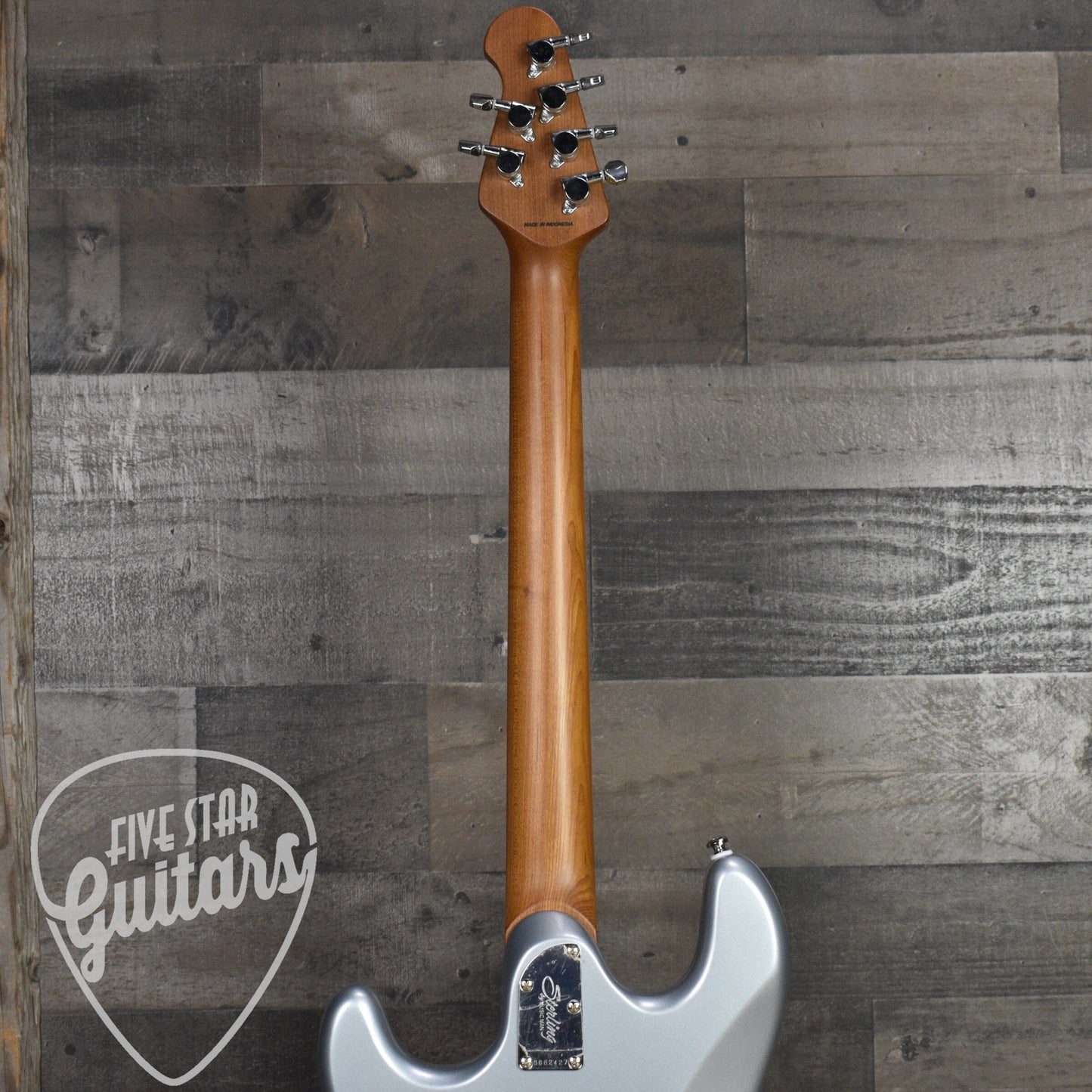 Pre-Owned Sterling by Music Man Cutlass - Firemist Silver with Hard Shell Case