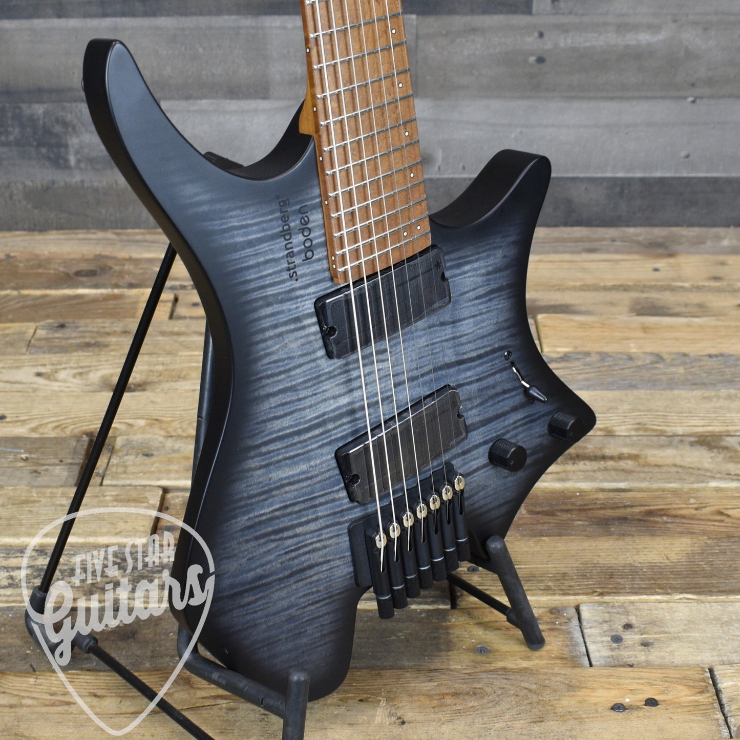 Pre-Owned Strandberg Boden Original N2.7 - Black Denim Burst Satin with Gigbag