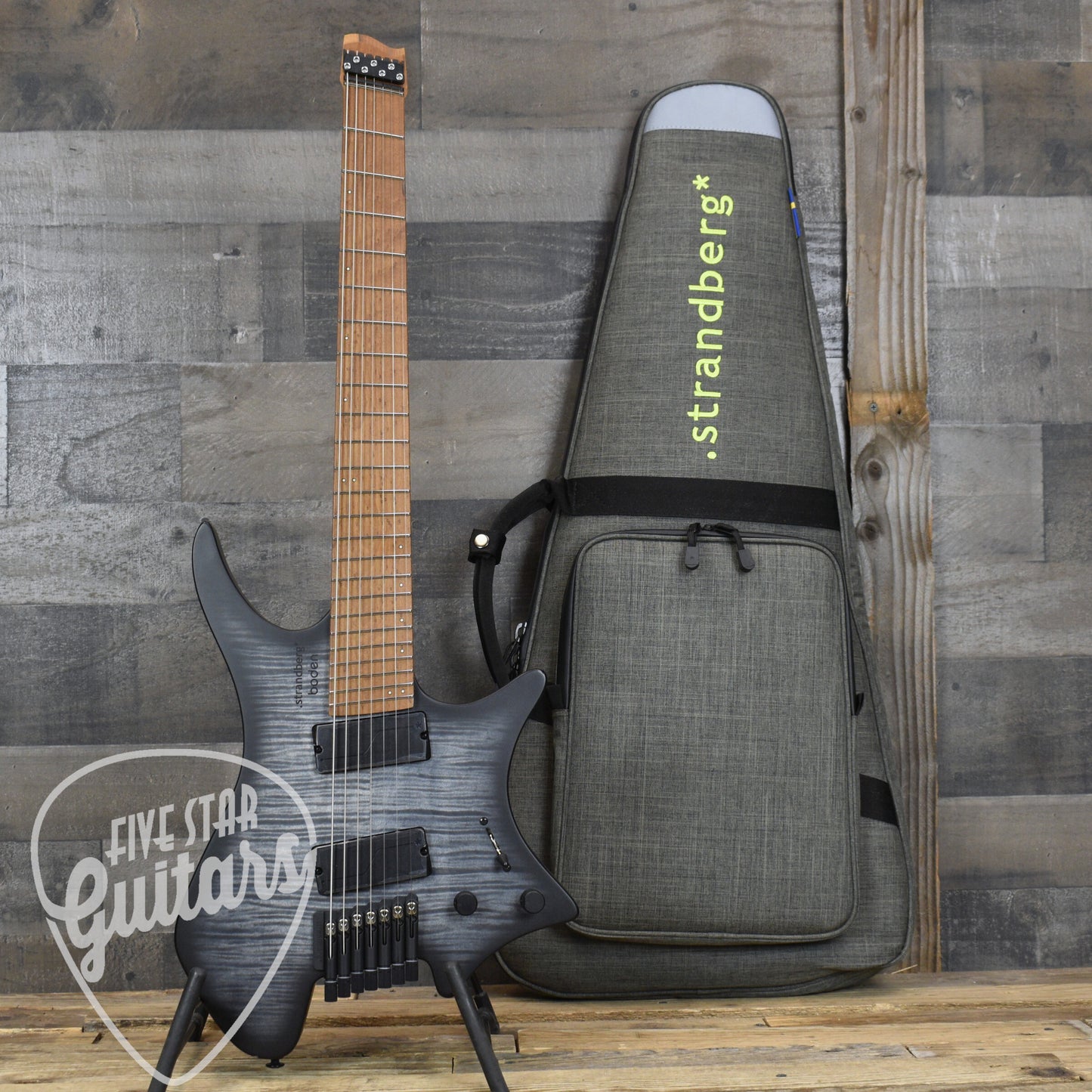 Pre-Owned Strandberg Boden Original N2.7 - Black Denim Burst Satin with Gigbag