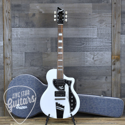Pre-Owned Supro 1224DBHT Limited Edition David Bowie 1961 Dual Tone Hardtail - White with Hardshell Case