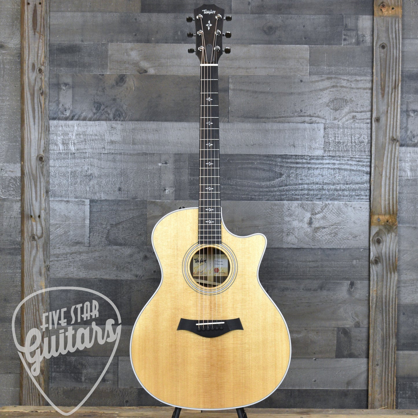 Pre-Owned Taylor Custom 414ce Grand Auditorium - Natural with Hard Shell Case - Five Star Select