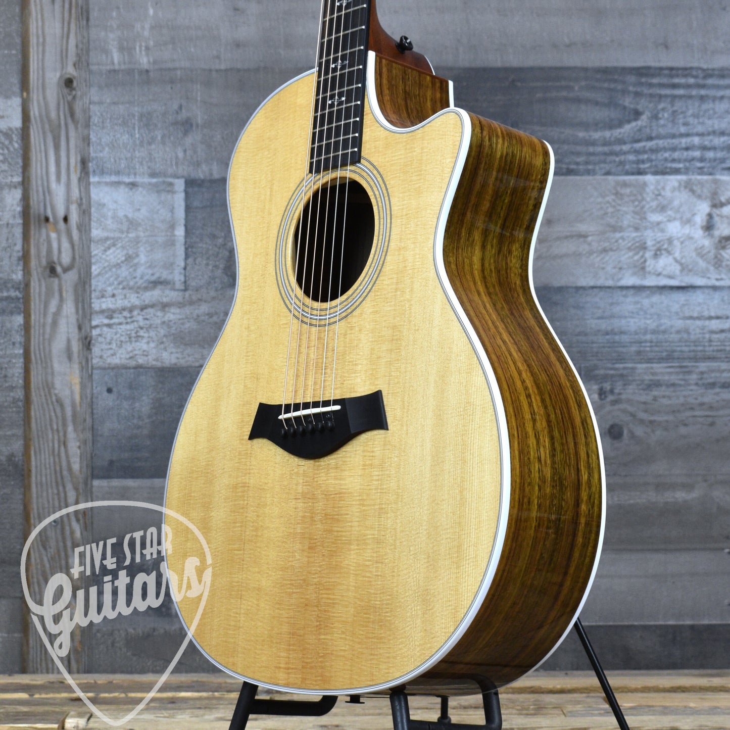 Pre-Owned Taylor Custom 414ce Grand Auditorium - Natural with Hard Shell Case - Five Star Select