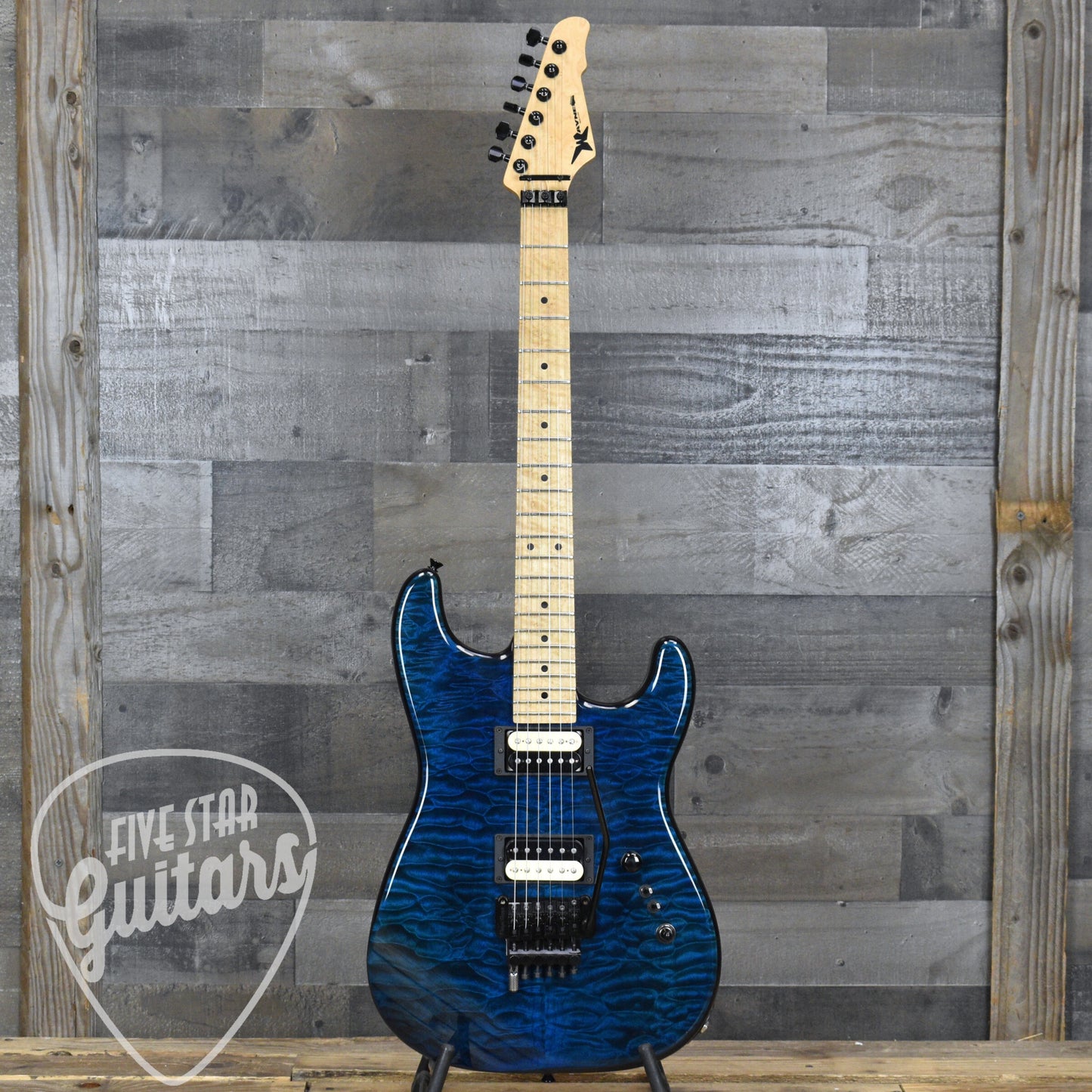 Pre-Owned Wayne Guitars Exotic Rock Legend #347 - Blue with Hardshell Case
