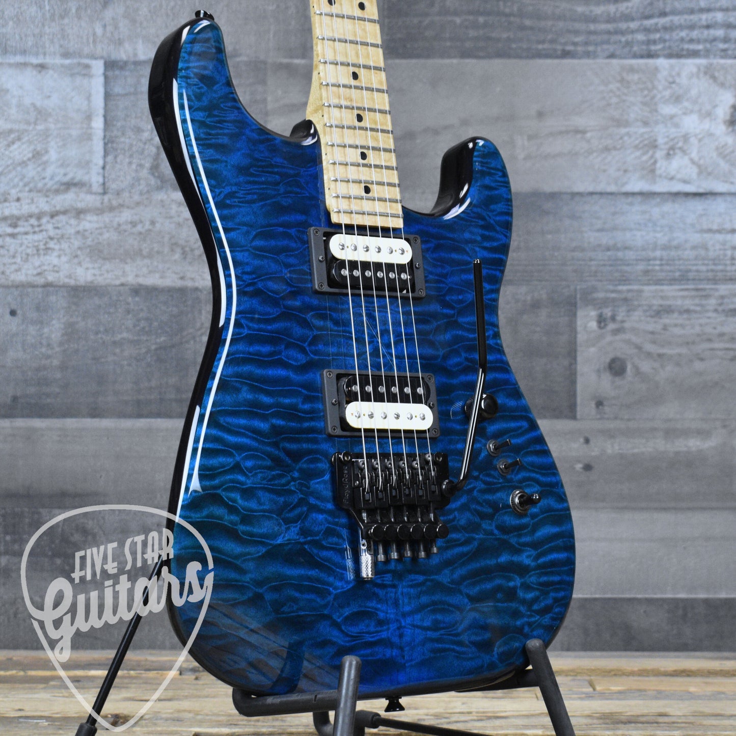 Pre-Owned Wayne Guitars Exotic Rock Legend #347 - Blue with Hardshell Case