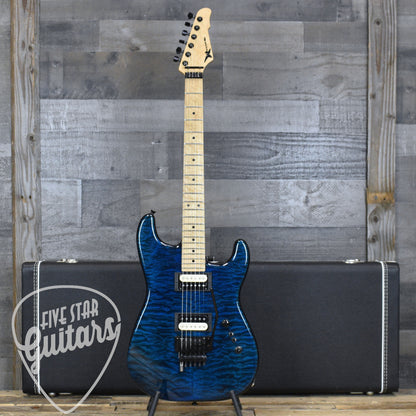 Pre-Owned Wayne Guitars Exotic Rock Legend #347 - Blue with Hardshell Case