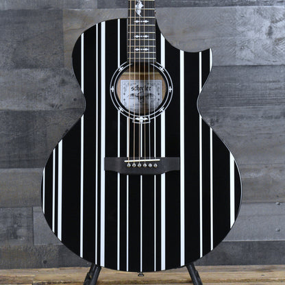 Schecter Synyster Gates Acoustic - Gloss Black with Silver Pinstripes