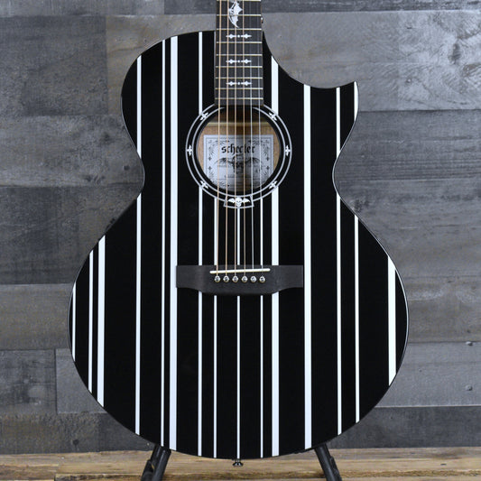 Schecter Synyster Gates Acoustic - Gloss Black with Silver Pinstripes