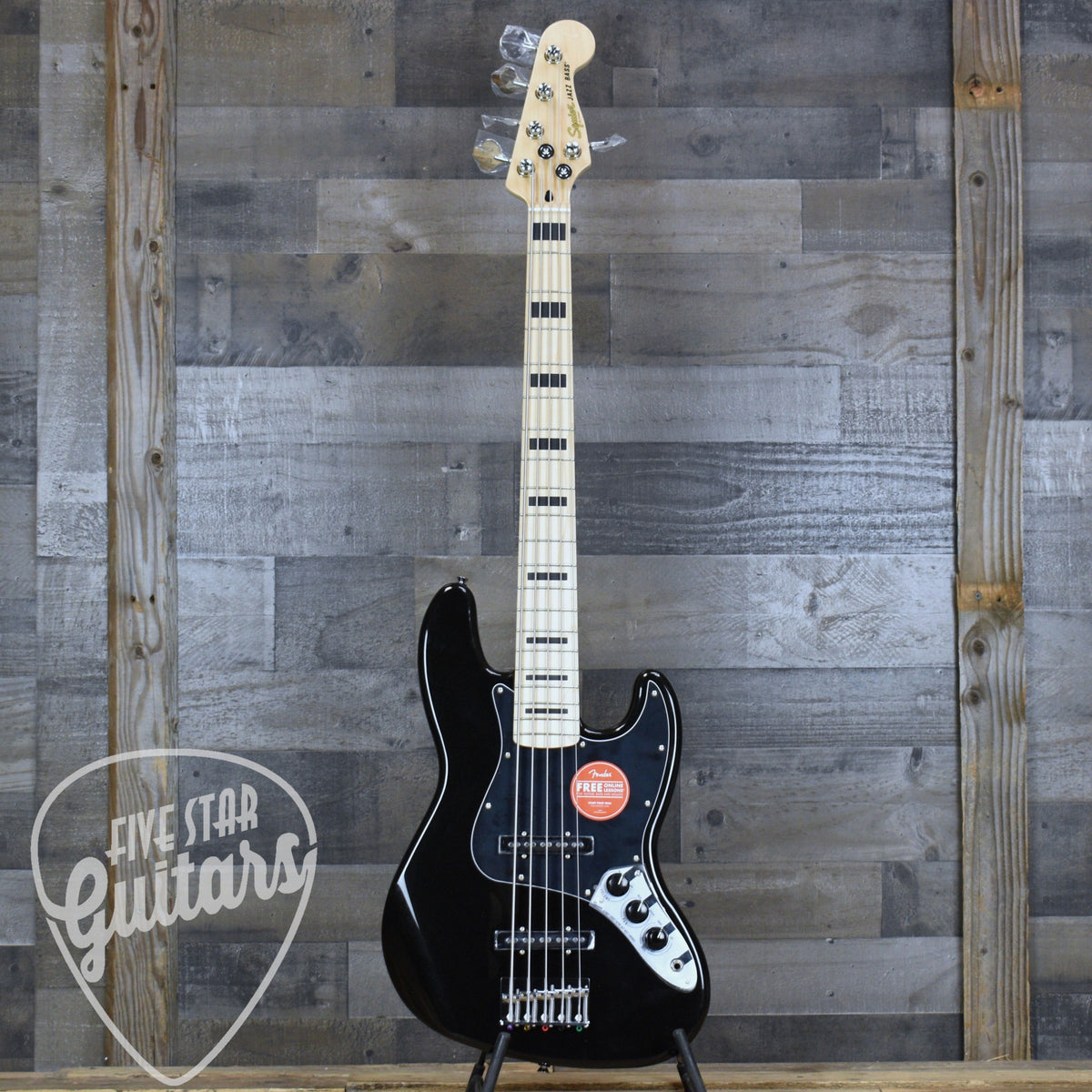 Squier Affinity Series Active Jazz Bass V - Black Metallic