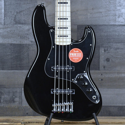 Squier Affinity Series Active Jazz Bass V Maple Fingerboard - Black Metallic