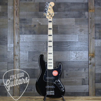 Squier Affinity Series Active Jazz Bass V Maple Fingerboard - Black Metallic