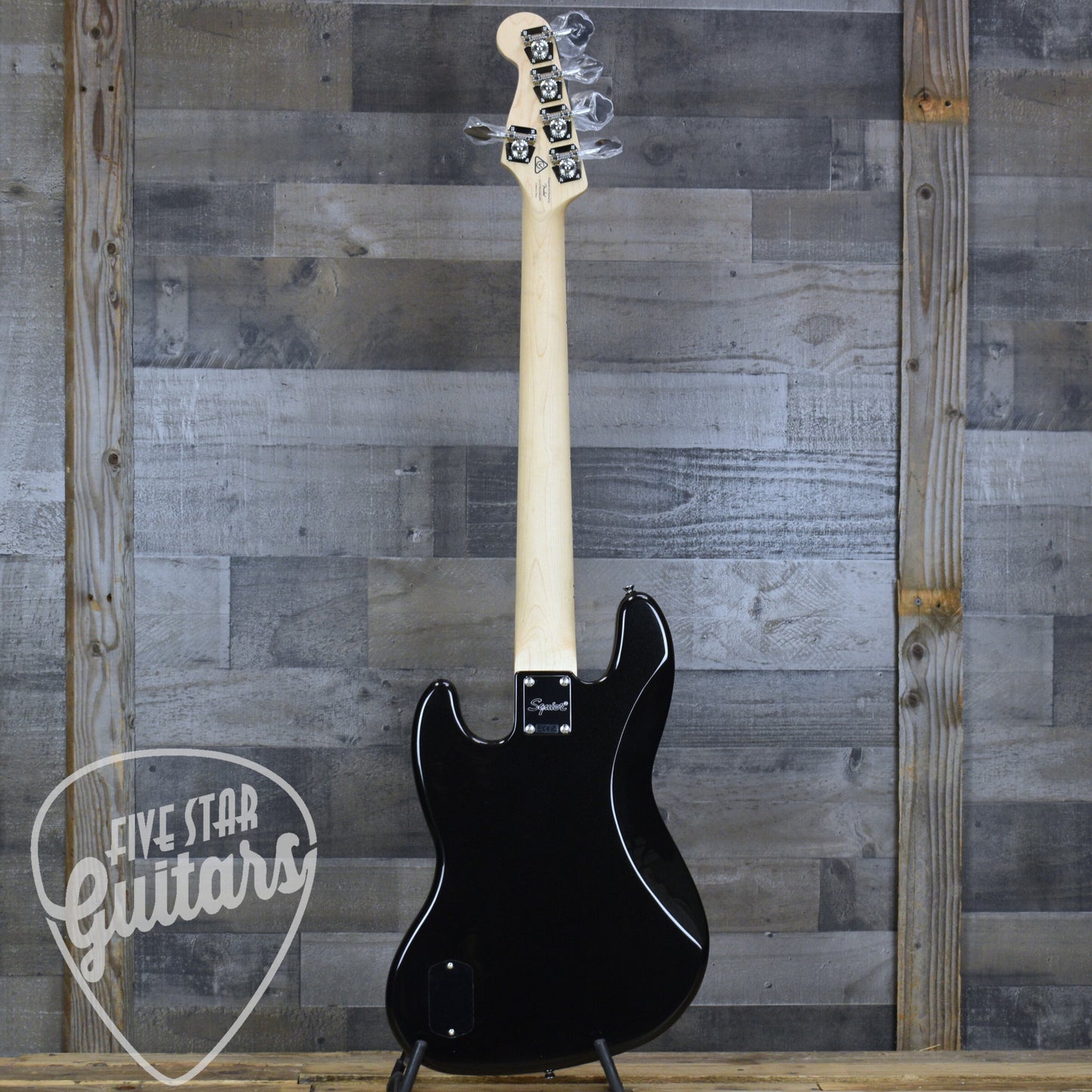 Squier Affinity Series Active Jazz Bass V Maple Fingerboard - Black Metallic