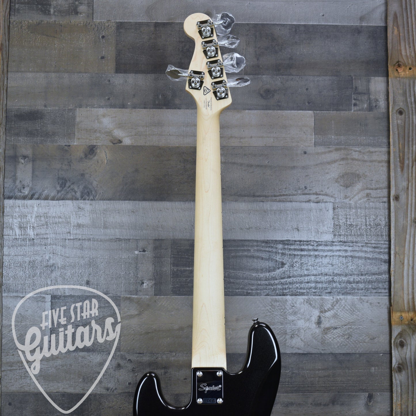 Squier Affinity Series Active Jazz Bass V Maple Fingerboard - Black Metallic