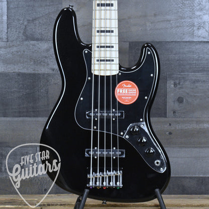 Squier Affinity Series Active Jazz Bass V Maple Fingerboard - Black Metallic