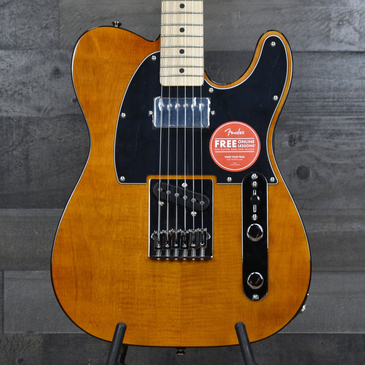Squier Affinity Series Telecaster SH Flame Maple Top - Mocha