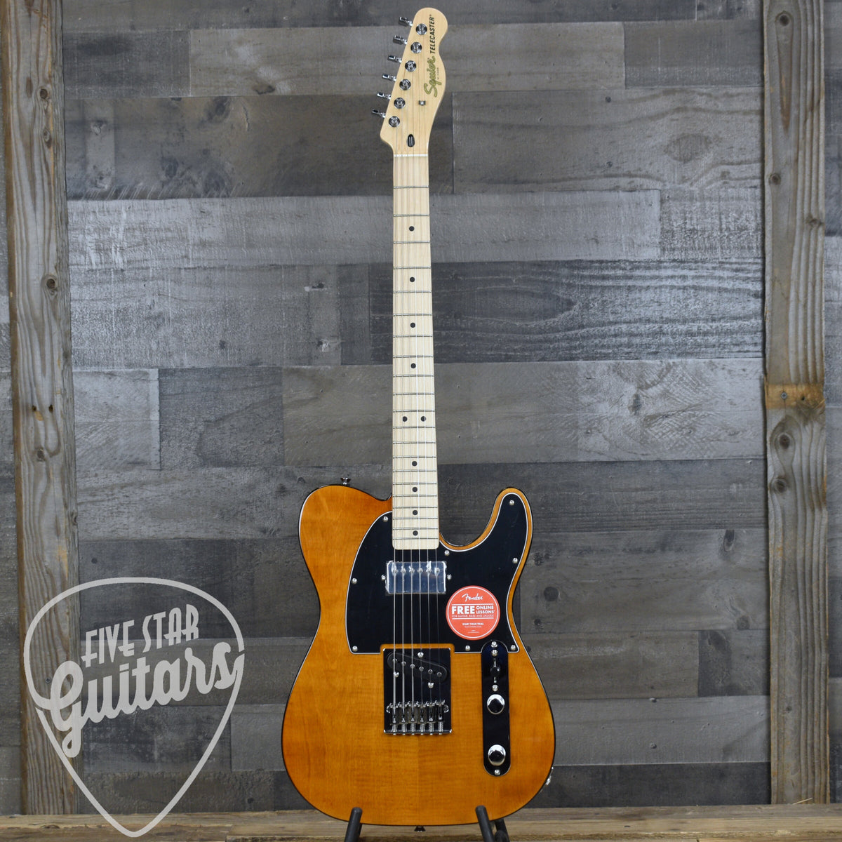 Squier Affinity Series Telecaster SH Flame Maple Top - Mocha
