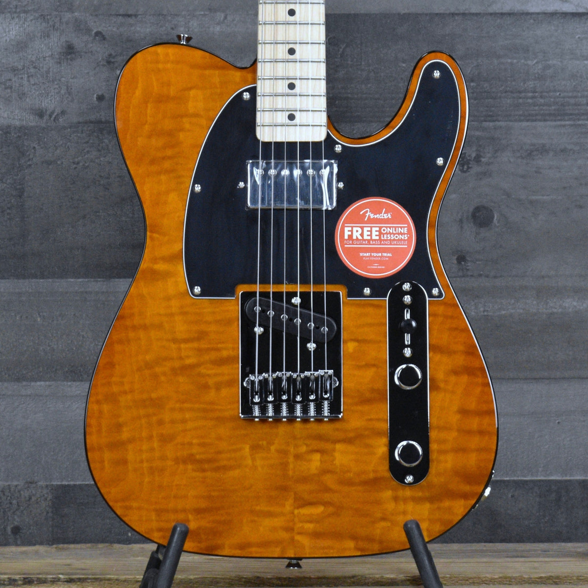 Squier Affinity Series Telecaster SH Flame Maple Top - Mocha