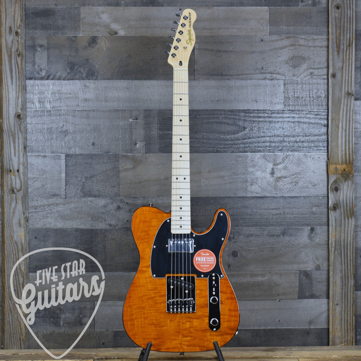 Squier Affinity Series Telecaster SH Flame Maple Top - Mocha