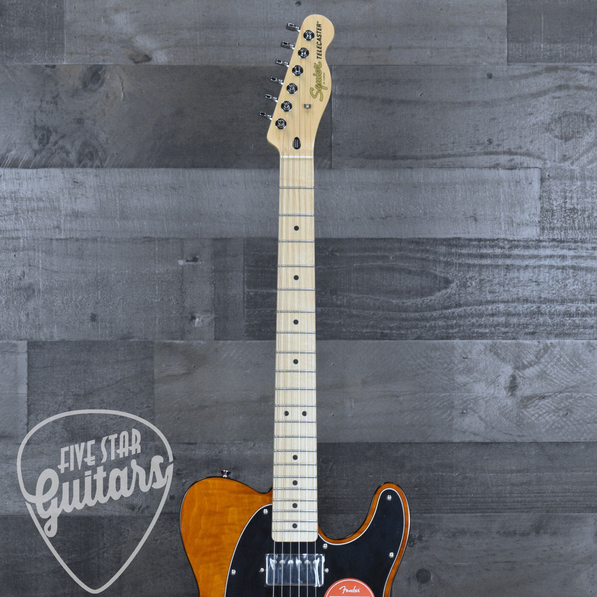 Squier Affinity Series Telecaster SH Flame Maple Top - Mocha