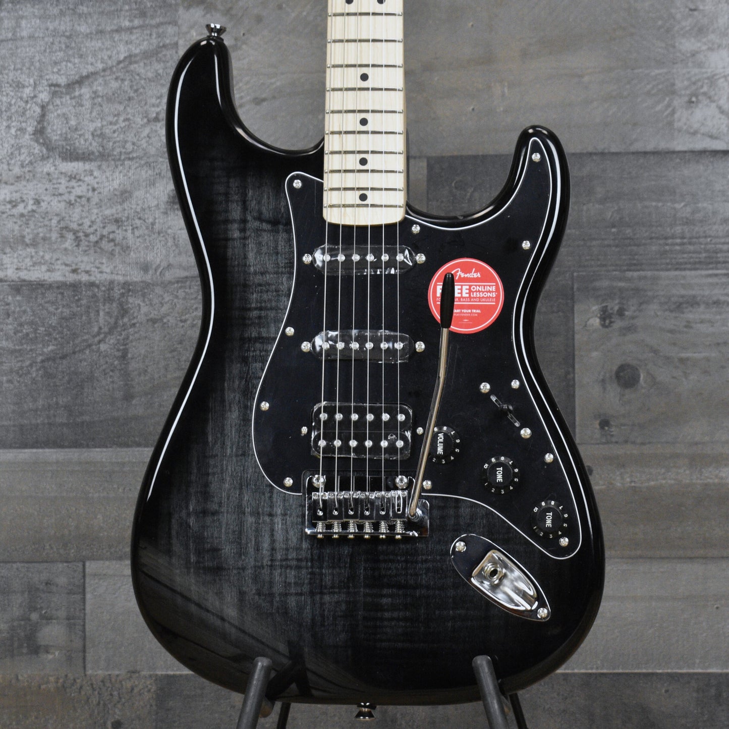 Squier Affinity Stratocaster Flame Maple Top HSS  - Black Burst