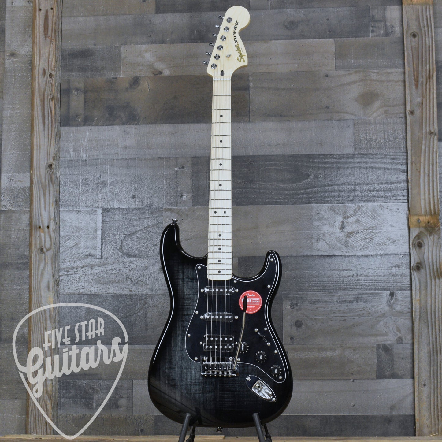Squier Affinity Stratocaster HSS Flame Maple Top - Black Burst