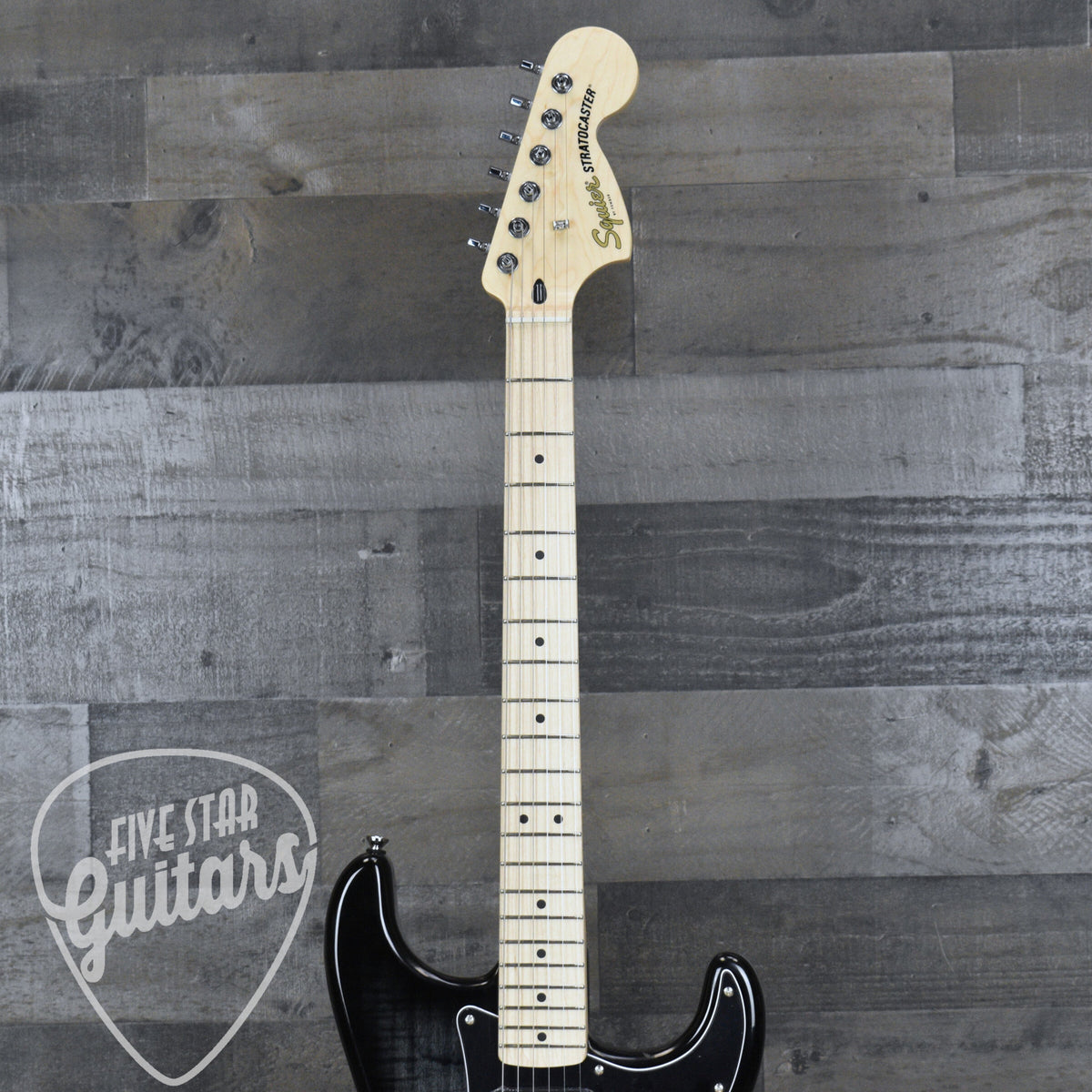 Squier Affinity Stratocaster HSS Flame Maple Top - Black Burst