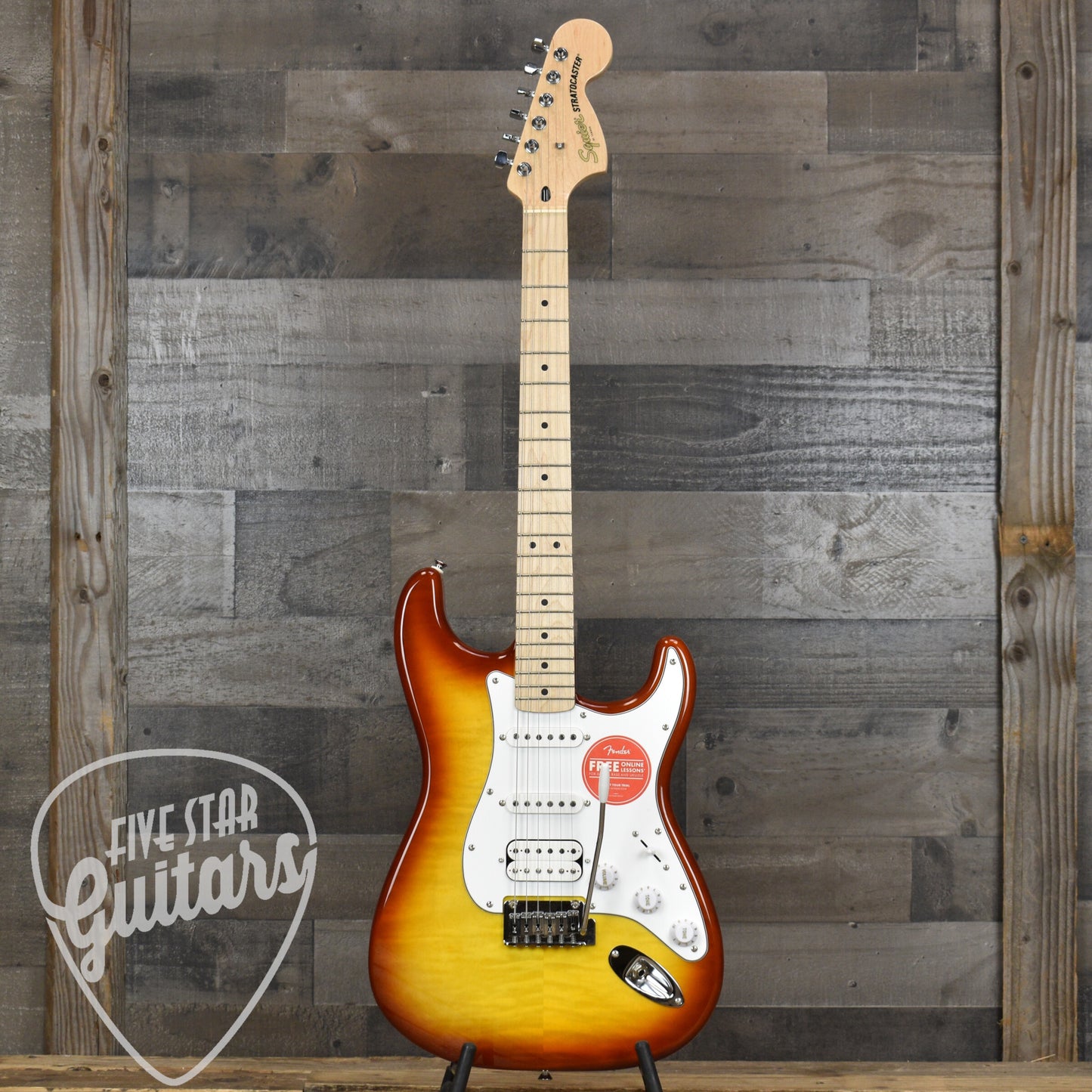 Squier Affinity Stratocaster HSS Flame Maple Top - Sienna Burst