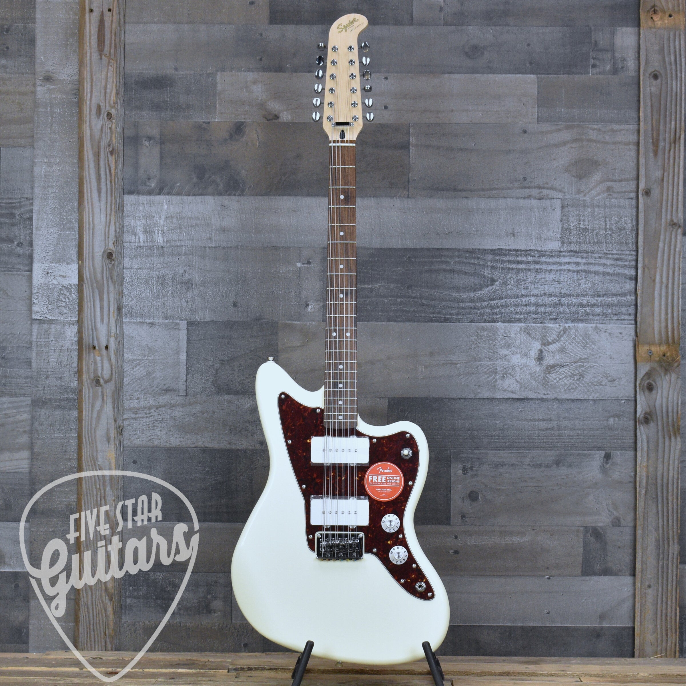 Squier Paranormal Jazzmaster XII - Olympic White – Five Star Guitars